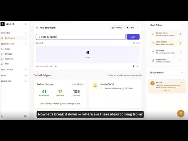 IdeaLift NLQ Demo